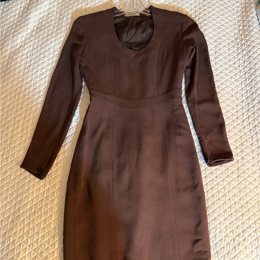 Giorgio Armani Le Collezioni Brown Long Sleeve Dress – IT 38 / US 2–4